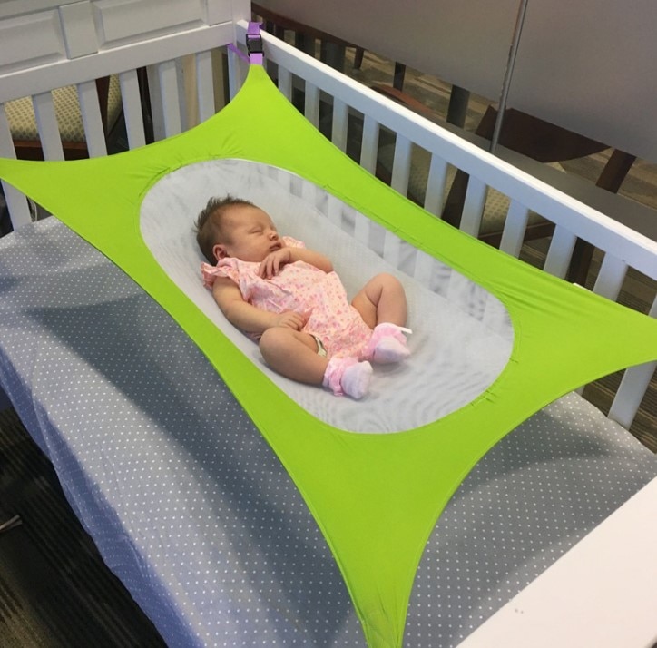 Spædbarn baby hængekøje nyfødt barn sove seng sikker aftagelig barneseng gynge elastisk hængekøje justerbar netto portableachablecrib
