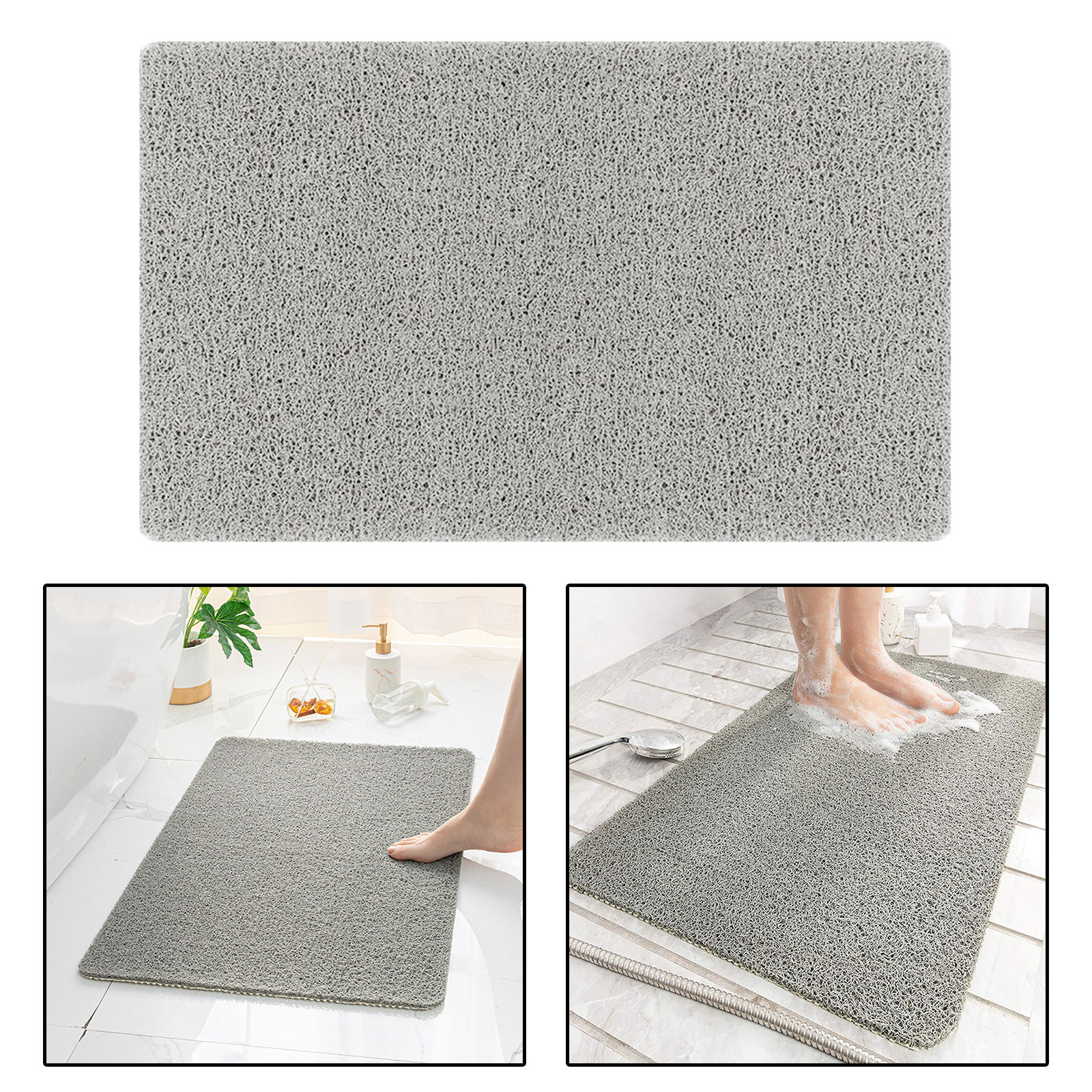 Bath Mat Non-slip Bath Mat Outdoor Shower Mats And Mats Bathroom Floor Mat Bathroom Door Mat: Grey 50x80cm 