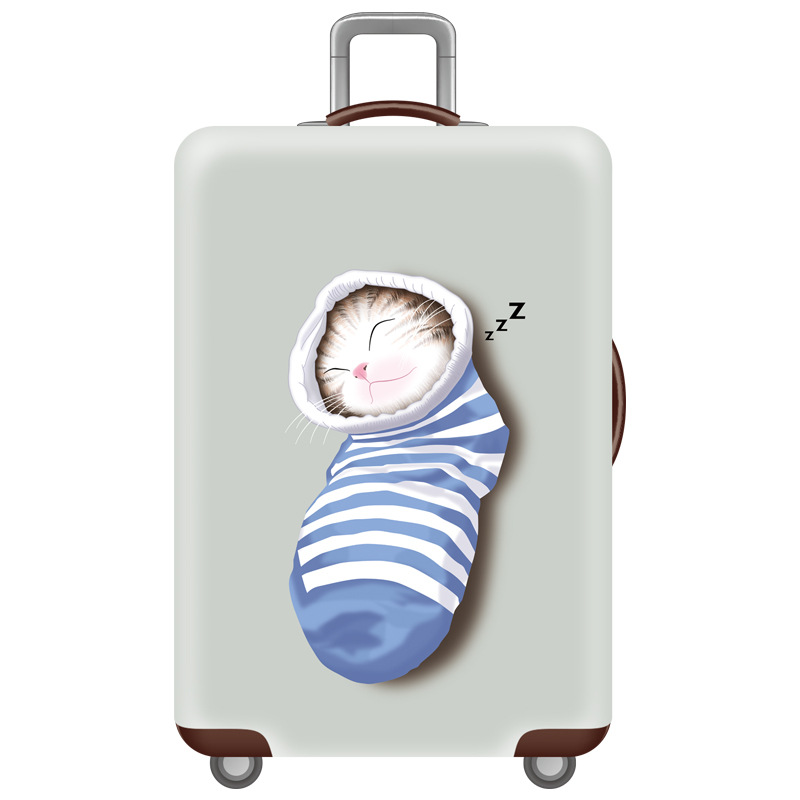 Cartoon Bagage Case Cover, Reizen Accessoires Voor 18-32 Inch Koffers, Bagage Kofferbak Elastische Beschermhoes, trolley Stofkap: M / E Luggage Cover