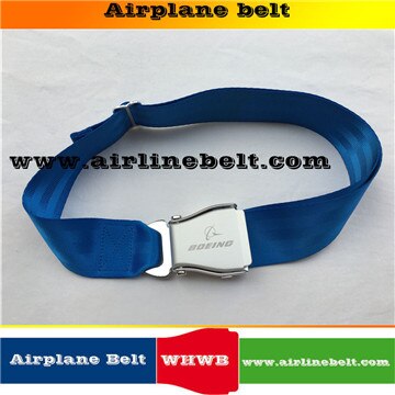 Top boeing luchtvaartmaatschappij vliegtuig veiligheidsgordel gesp riem: Blauw