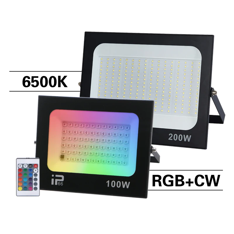Led-projektør spotlight rgb led-projektør udendørsbelysning vandtæt væg garage fitnesscenter landskabsbelysning  ac220v stk.