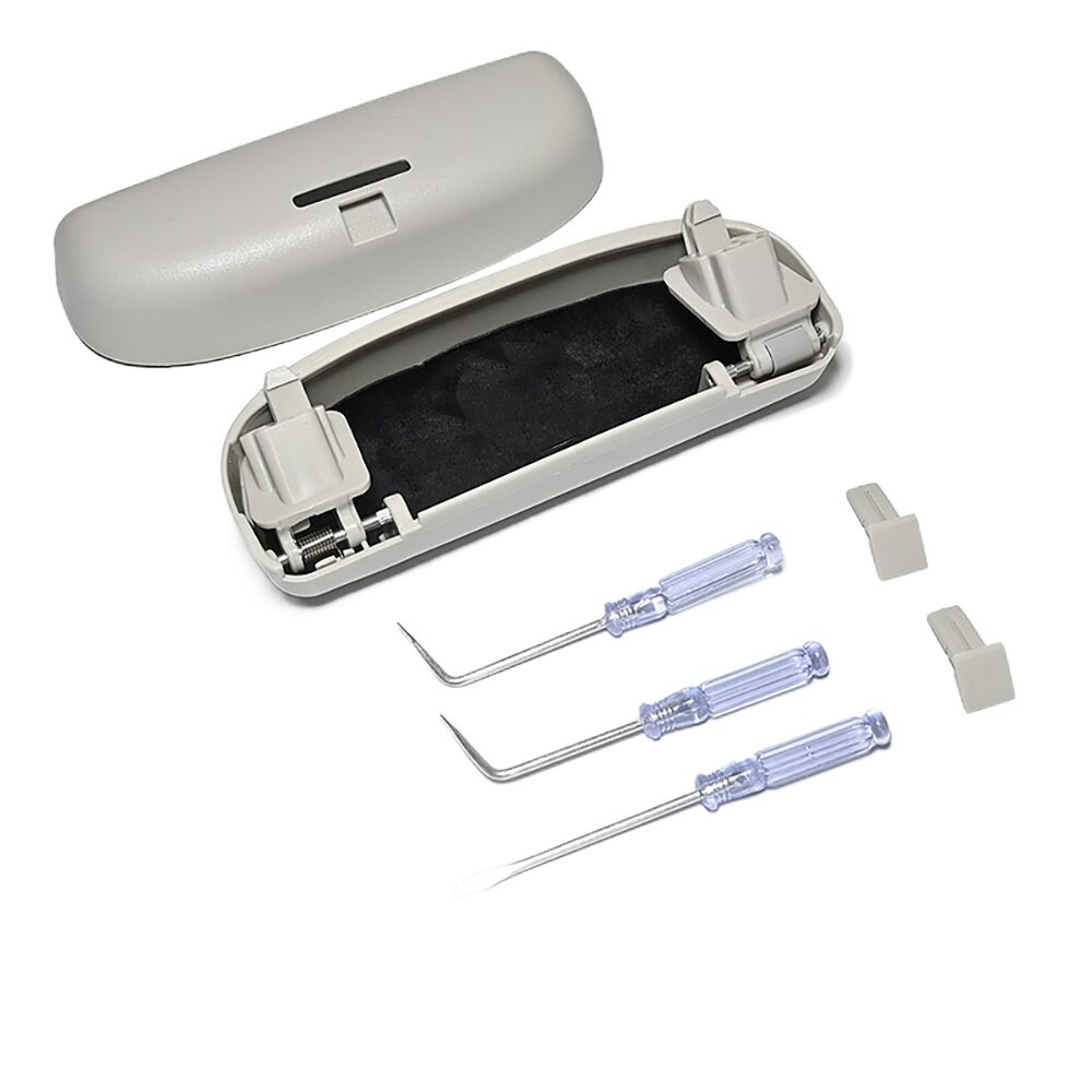 Upgrade Car Sunglasses Holder for Volkswagen VW Golf 7 Golf 7.5 MK7 MK7.5 - Sun Glasses Storage Box Case Accessories: Gray