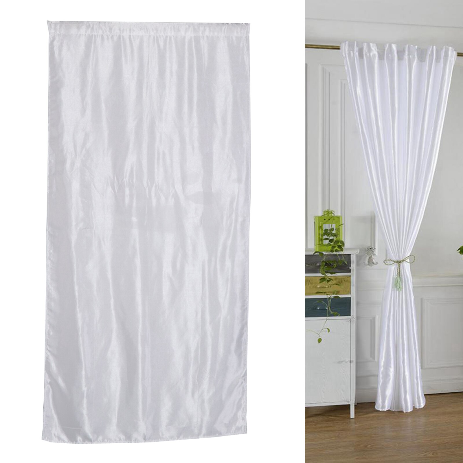 Gordijnen met roede, verduisterend effen kleur voor woonkamer, slaapkamer, café