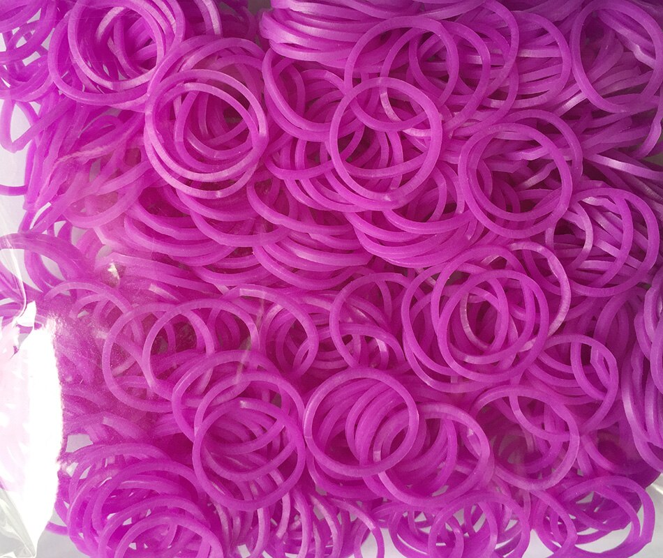 300 Rainbow Rubber Band For Bracelets Necklaces DIY Jewelry Making Handmade Colorful Loom Rubber Bands Accessorie Children: Purple red