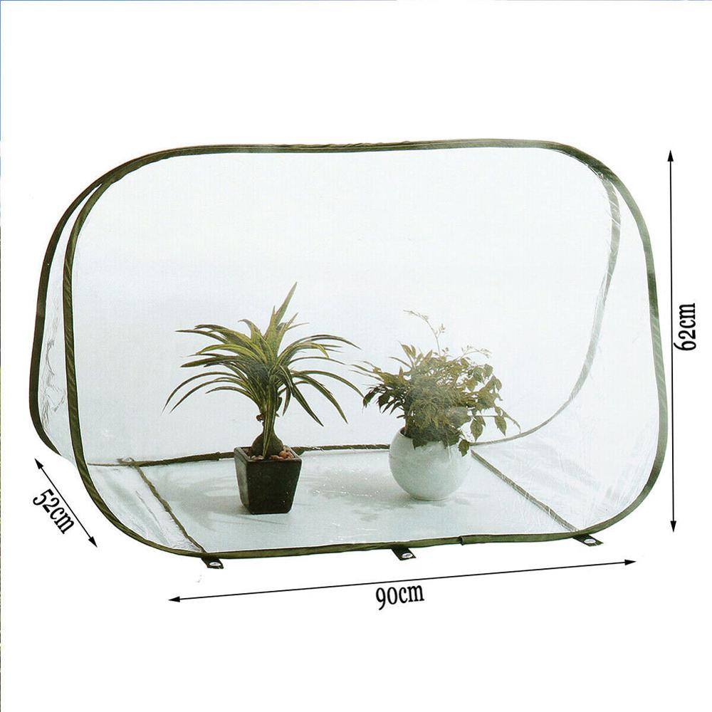 Folding Clear PVC Greenhouse Cover Flower Bonsai Plant Tent Cold Frost Protector Mini Greenhouses Warm Room Garden Greenhouse