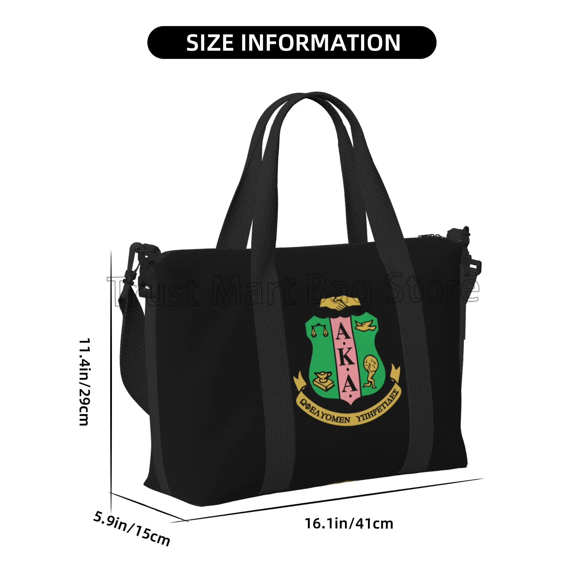 AKA Sorority Print Handreistas Sportvissen Gym Yoga Bagage Draagtas Multifunctionele waterdichte weekendtassen voor dames en heren