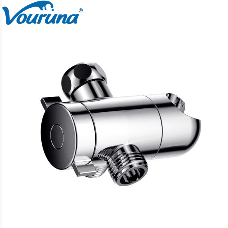3 Way Shower Diverter Valve Mount G1/2 Universal Handheld Shower Arm Diverter Splitter with Shower Head Holder