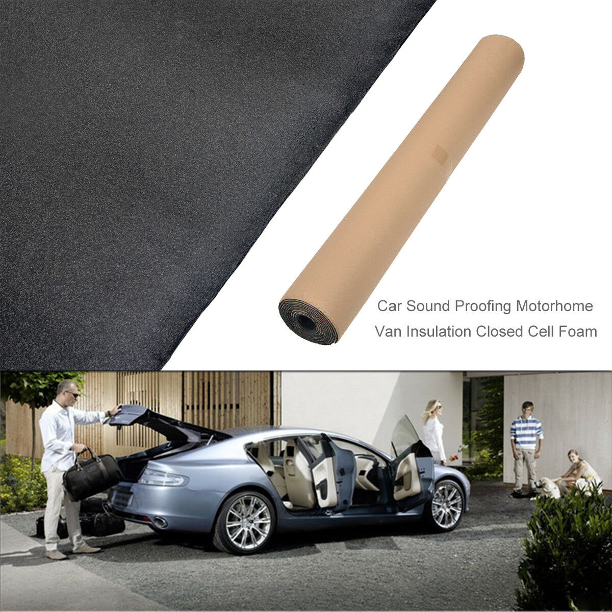 1m 3mm Roll Car Sound Proofing Motorhome Van Insulation Closed Cell Foam Car Sound & Heat Insulation Cotton