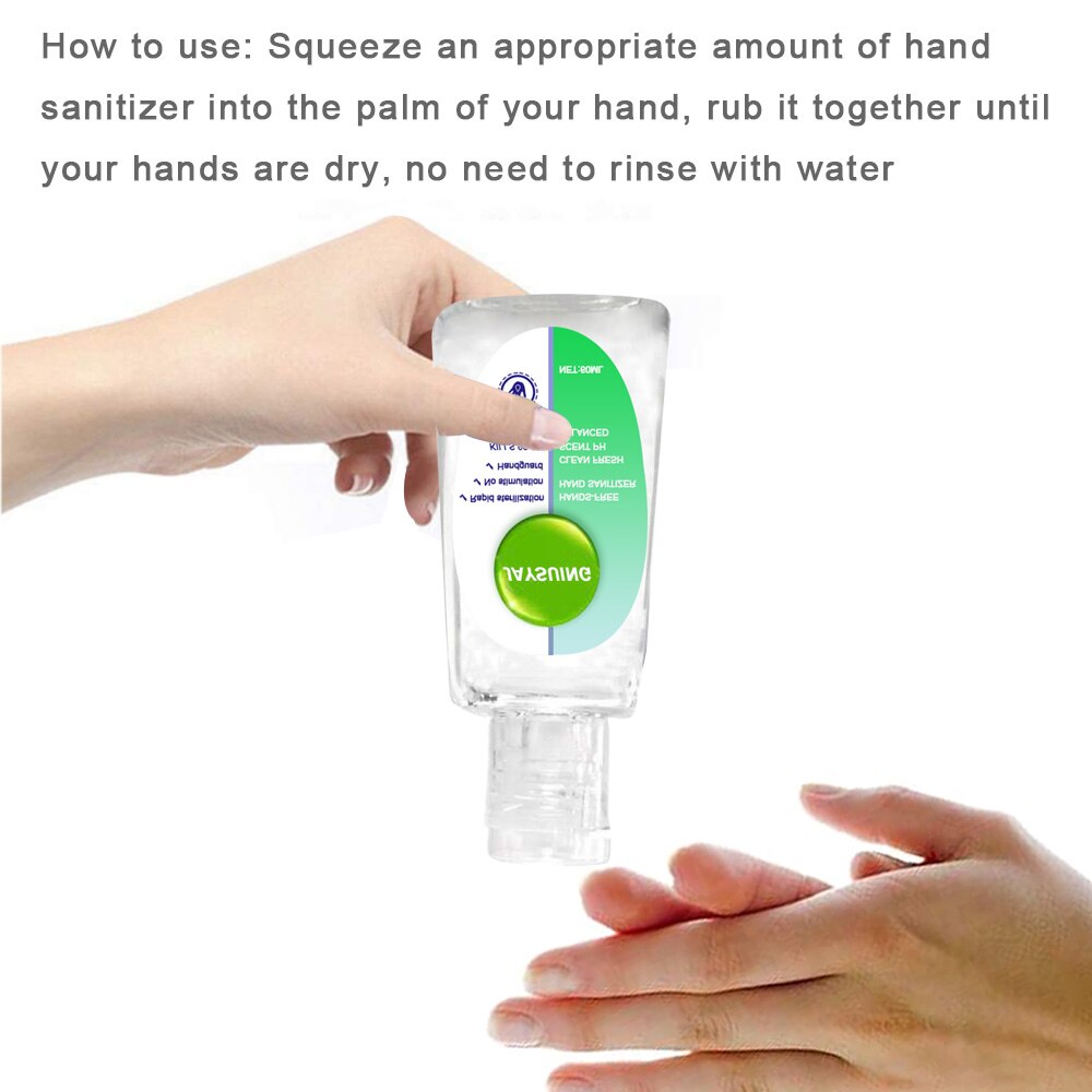 30-60ml voyage Portable désinfectant pour les mains Gel Anti-bactérien désinfection Gel de lavage des mains jetable pas de Gel antibactérien propre pour les mains