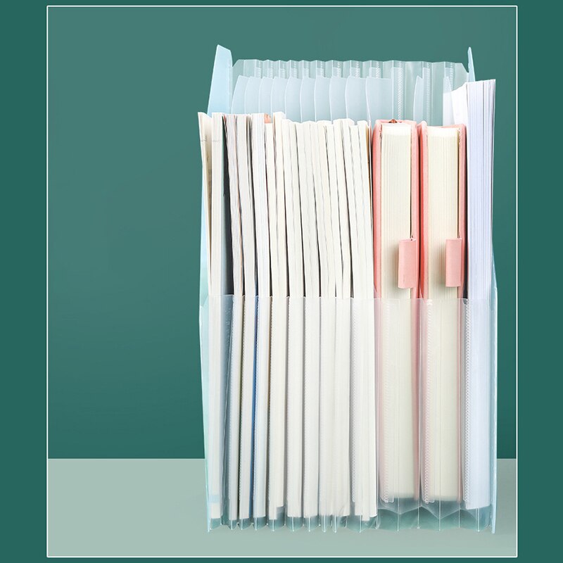 Multi-layer Folders Accordion File Holder Document Pockets Organizer Test Paper Pockets With Index Post