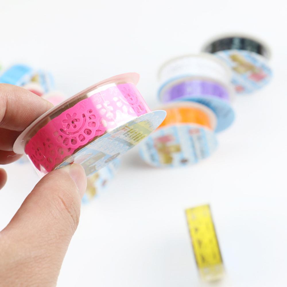 Lace Flower Masking Tape Paper Ribbon Lace Roll Scrapbooking Self Adhesive Sticker DIY Album Decorative
