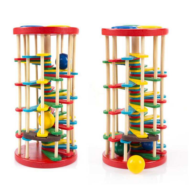 Houten Speelgoed Batting Ladder Hand Kloppen Bal Vroege Onderwijs Math Vroege Onderwijs Kleur Speelgoed Kind Baby Baby