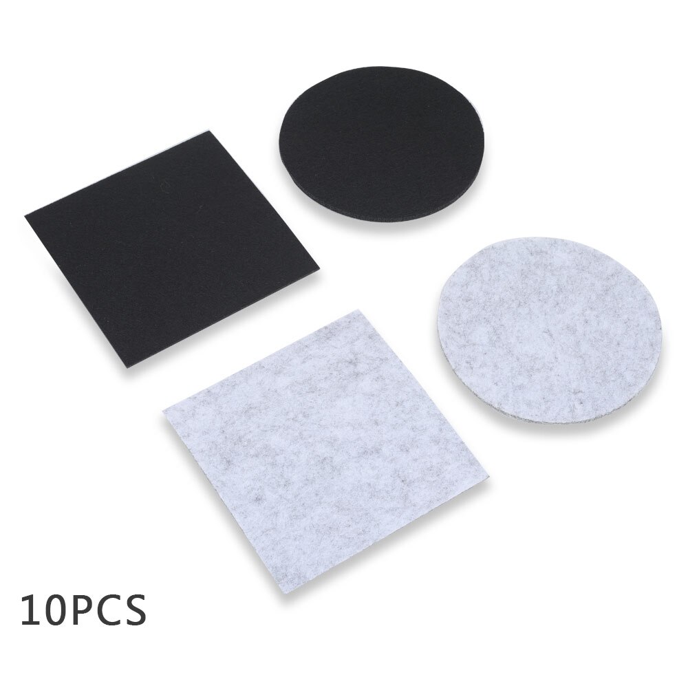 Ganzoo Filz-Untersetzer Set – 10 Stück Rund Inkl. Box, 10 Cm Durchmesser, Hell/dunkelgrau