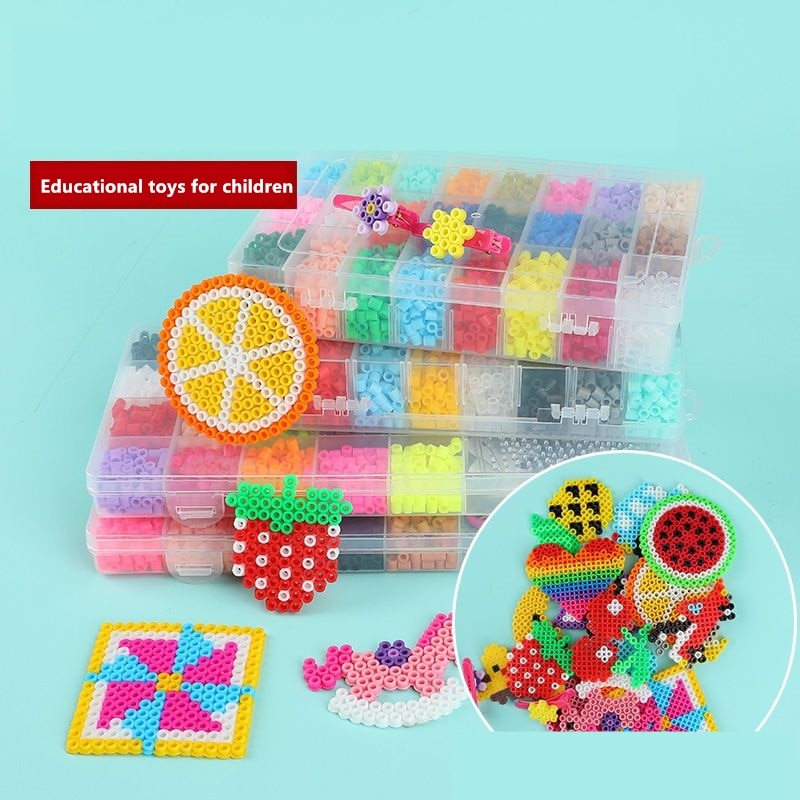 Hama Beads-Lote de 10000 piezas de 5mm de colores variados, 36 colores, juguetes educativos DIY para niños, garantía de , fusible de juguete DIY