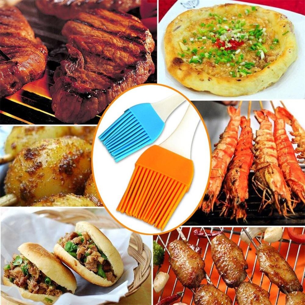 1PC Silicone Non-toxic Oil Brush Baking Bakeware Basting Brush Cook Pastry Oil BBQ Tools 16*3cm