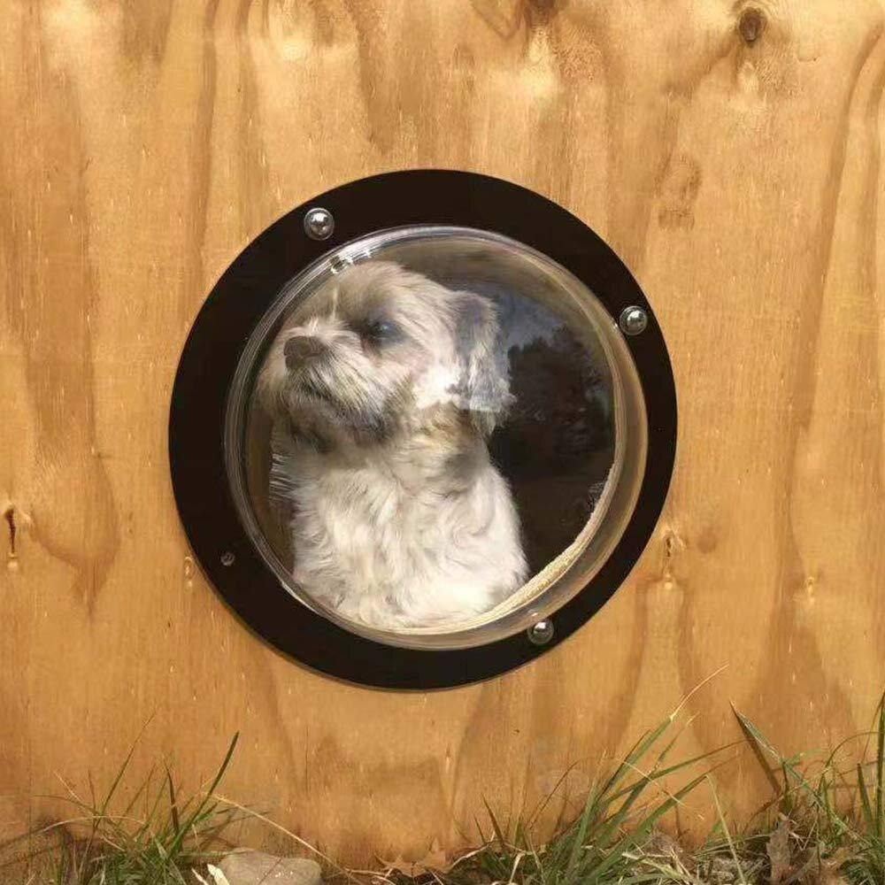 Dog Fence Window Clear View Dome Pet Peek Window XL Size for Dog/Cat/Horse WF1021