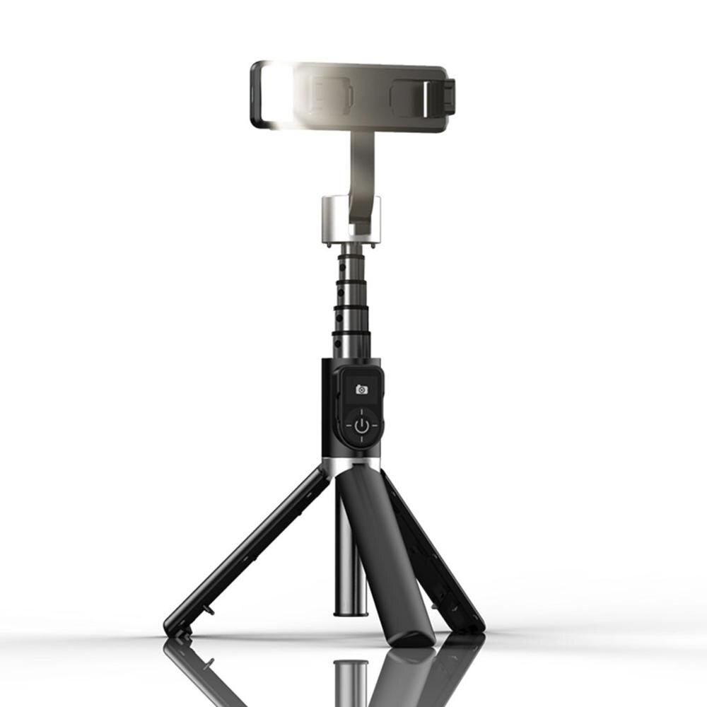 Bluetooth Selfie Stick Remote Control Tripod 4 IN 1 Fill Light Handphone Live Photo Holder Camera Self-Timer Artifact Rod: Black