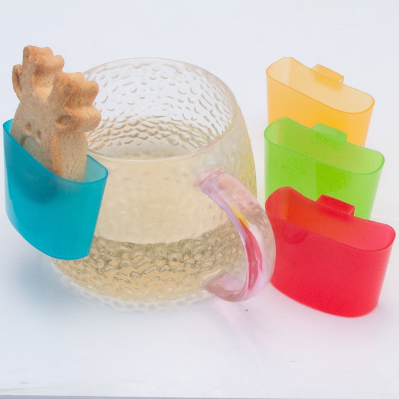 4x Simple Hanging Tea Bag Holder Portable Snack Cup Markers Biscuit Stand