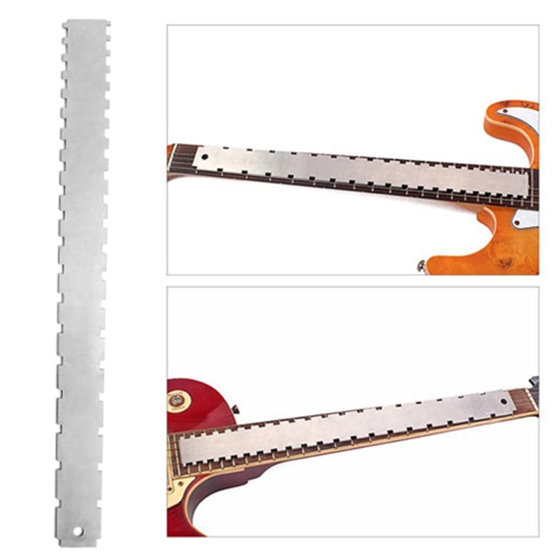 Guitar Neck Notched Straight Edge Luthiers Tool for Most Electric Guitars Frets useful