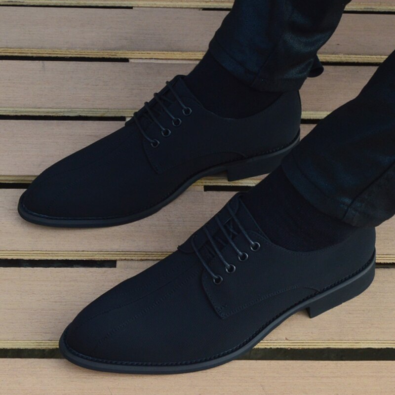 Canvas Schoenen Voor Mannen Populaire Mannen Lace-Up Casual Wees Trendy Lederen Schoenen Mode Zakelijke Schoenen Oxford Schoenen vorm Mannen