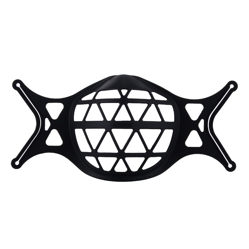 1PC Maske Halfter 3D Silikon Mund Maske Unterstützung Atmen Unterstützen Maske Innere Kissen Halterung Faltbare Maske Halfter Atmungsaktive Ventil: 1PC Schwarz