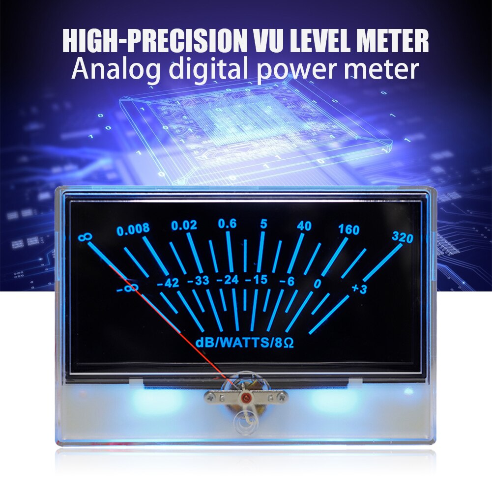 P-134 Pointer VU Meter Power Amplifier High-precision DB Level Audio Power Meter with Backlight for Speaker Amplifier