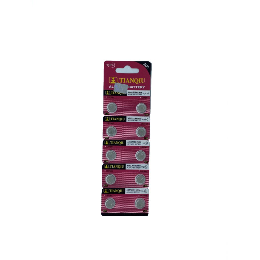 TIANQIU AG5 LR754/393 Alkaline 10'lu Button Battery