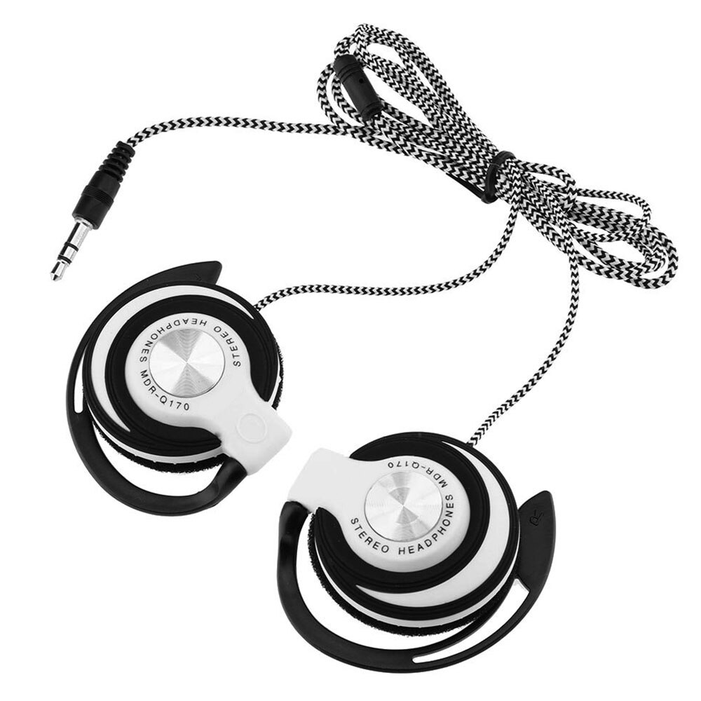 3.5mm przewodowy zestaw słuchawkowy do gier nauszne słuchawki sportowe zaczep na ucho słuchawki do muzyki do smartfonów Tablet Laptop pulpit PC