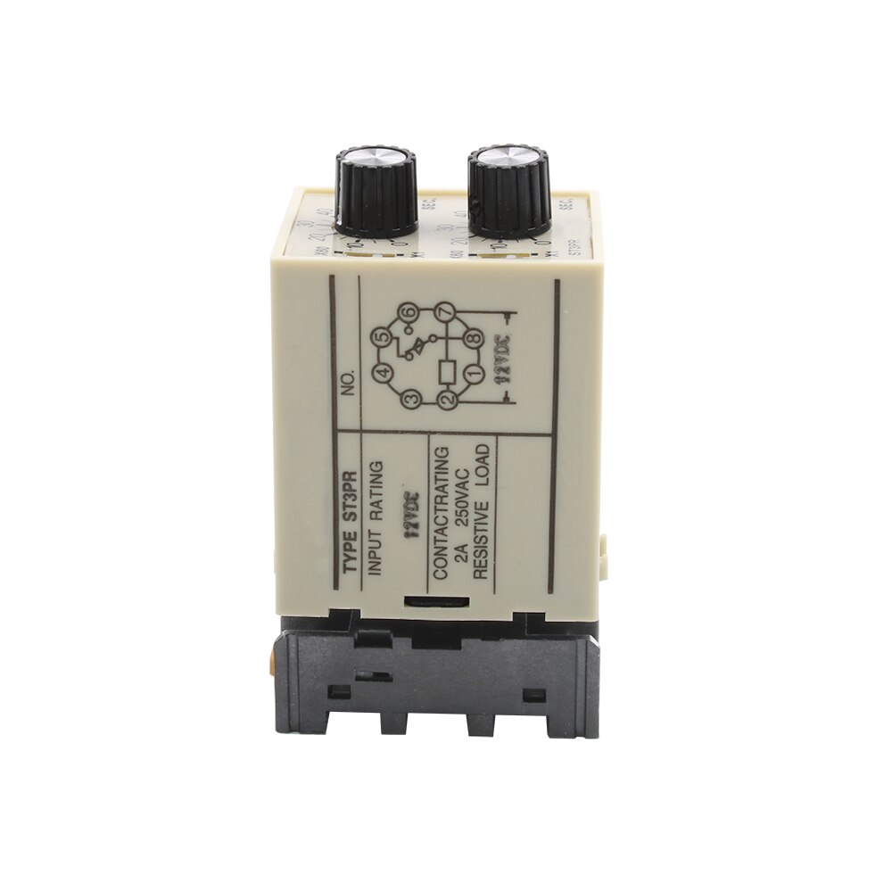 ST3PR electrical time relay Electronic Counter relays digital timer relay with socket base AC 36V 110V 380V 24V 12V