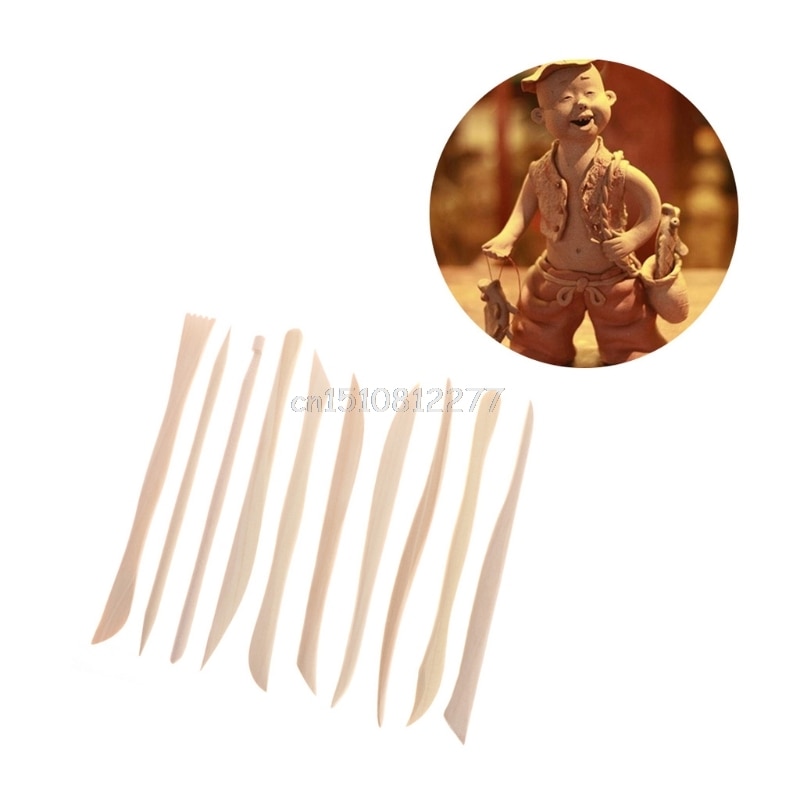 10Pcs Pottery Clay Sculpture Carving Modelling Tools Ceramic Art HobbyCraft Kit#H0VH#