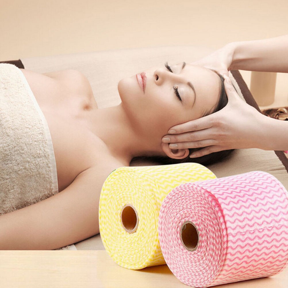 1 Uds. Toalla de algodón calmante desechable de 65,6 pies Limpieza de maquillaje lavado toalla de mano de tela