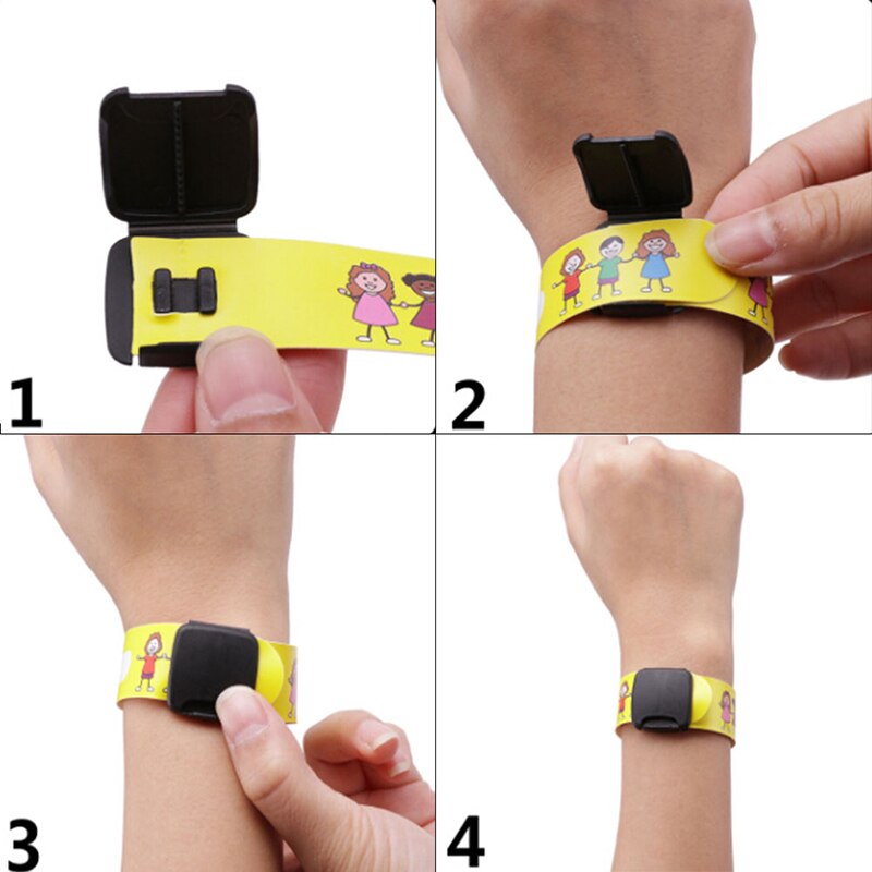 Bracelet Anti-perte pour enfants, 4 pièces, sécurité en plein air, reconnaissance de sécurité, étanche, réglable, voyage