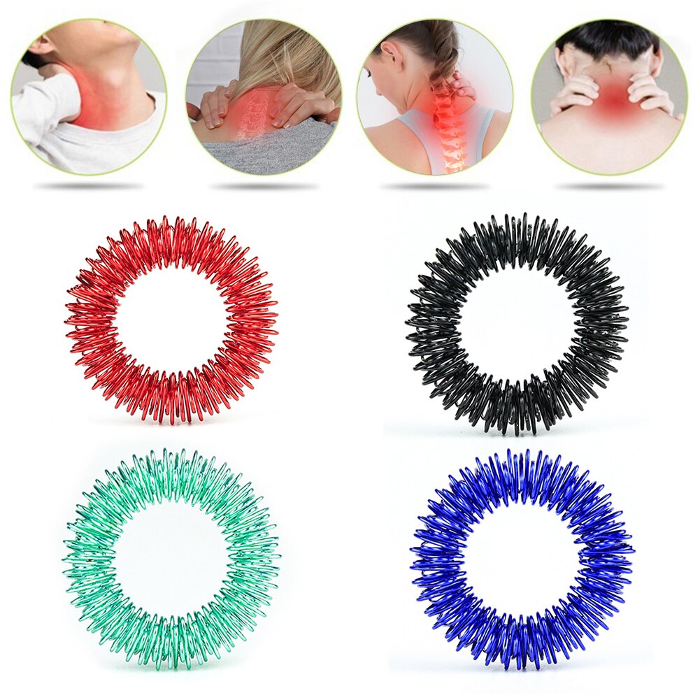 Spiky Sensory Anxiety Ring for Finger Massage Hand Acupressure Massager Fidget Rings Toy Stress Relief Circulation Rings