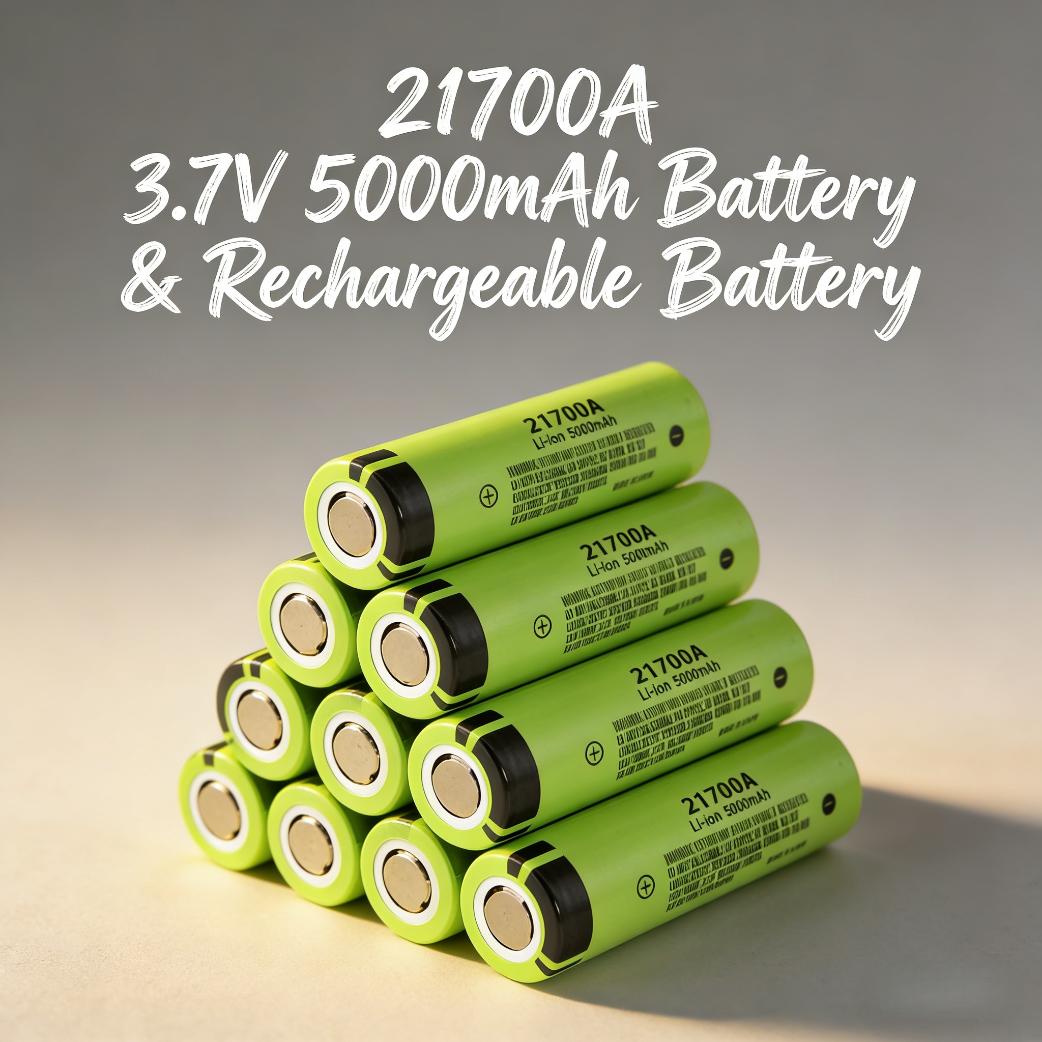5000mAh High-Drain 21700 Li-ion Battery – Reliable Energy Supply for Lighting & Gear.