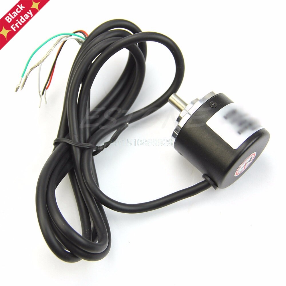 1Pc Encoder 600 P / R 5V-24V Incrementele Ab 2 Fase 6Mm as + Koppeling