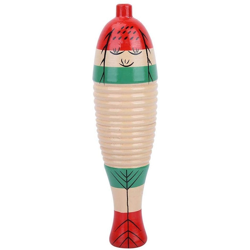 Fish Guiro Wooden Guiro Music Scraper Guiro2 Sets Wooden Scraper Guiro Sound Tube Musical Percussion Instrument for Children Kid