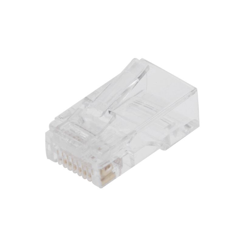 25/100Pcs Gold Plated RJ45 Net Network Cables Modular Plug Cat5 CAT5e Connector 8P8C Modular Rj45 Plug Terminals DXAB