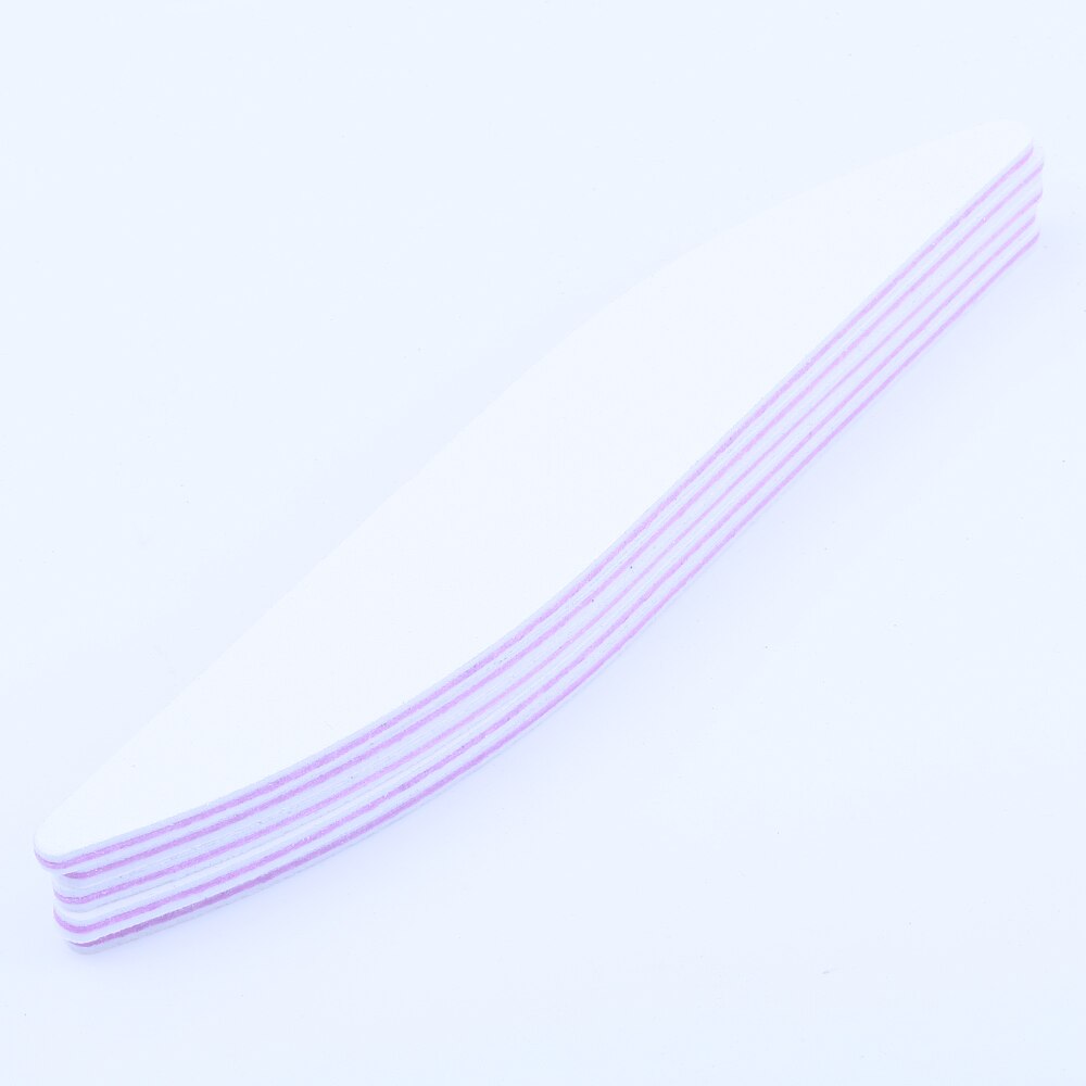 50 stk neglefil buffer blok hvid pileblad stil til nail art uv gel lak fil sandpapir manicure værktøjer fil