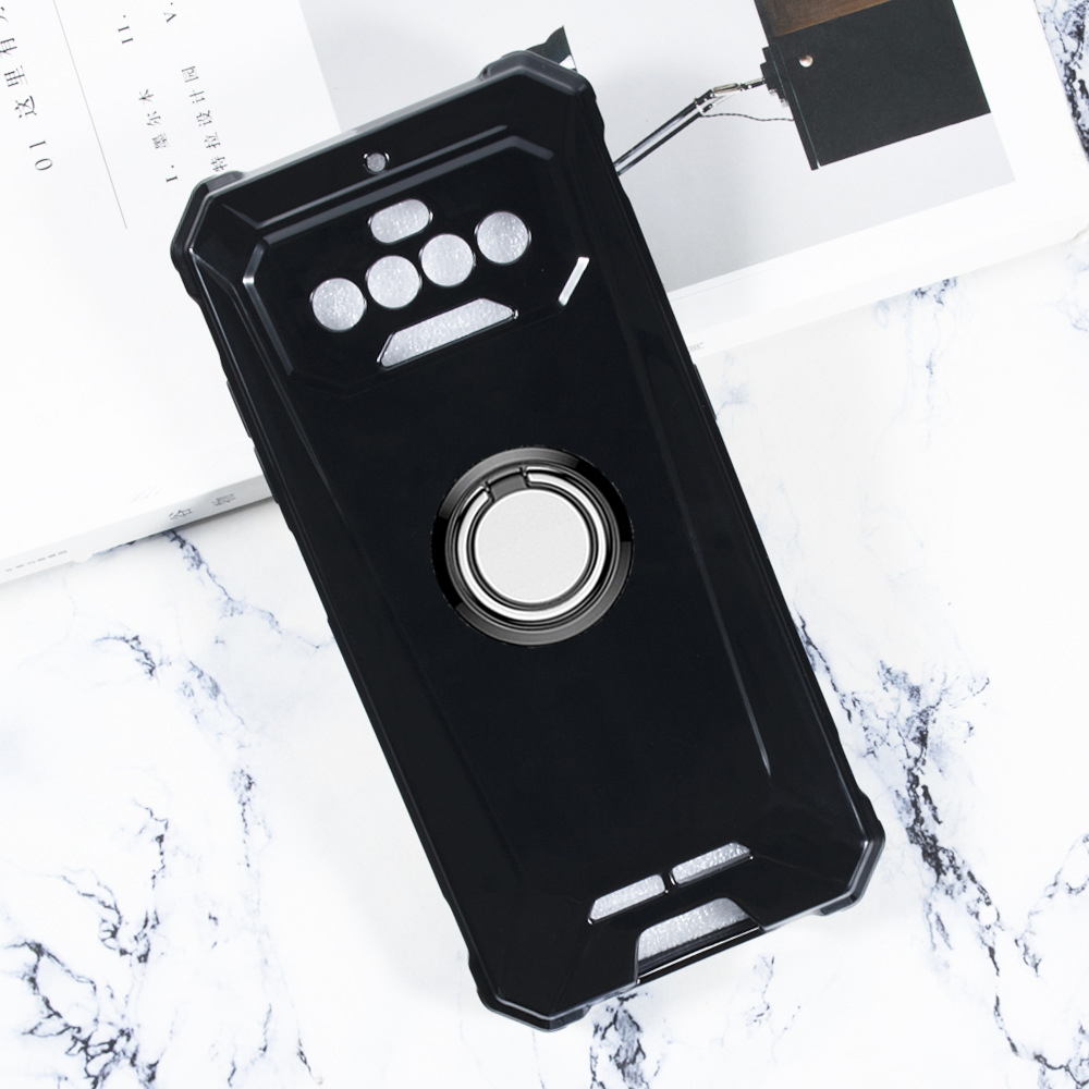 Per Oukitel IIIF150 R2022 6.78 "2021 supporto per anello posteriore staffa Cover per telefono custodia morbida in Silicone TPU su F150 R2022: Oukitel IIIF150R2022 / Ring Case Black
