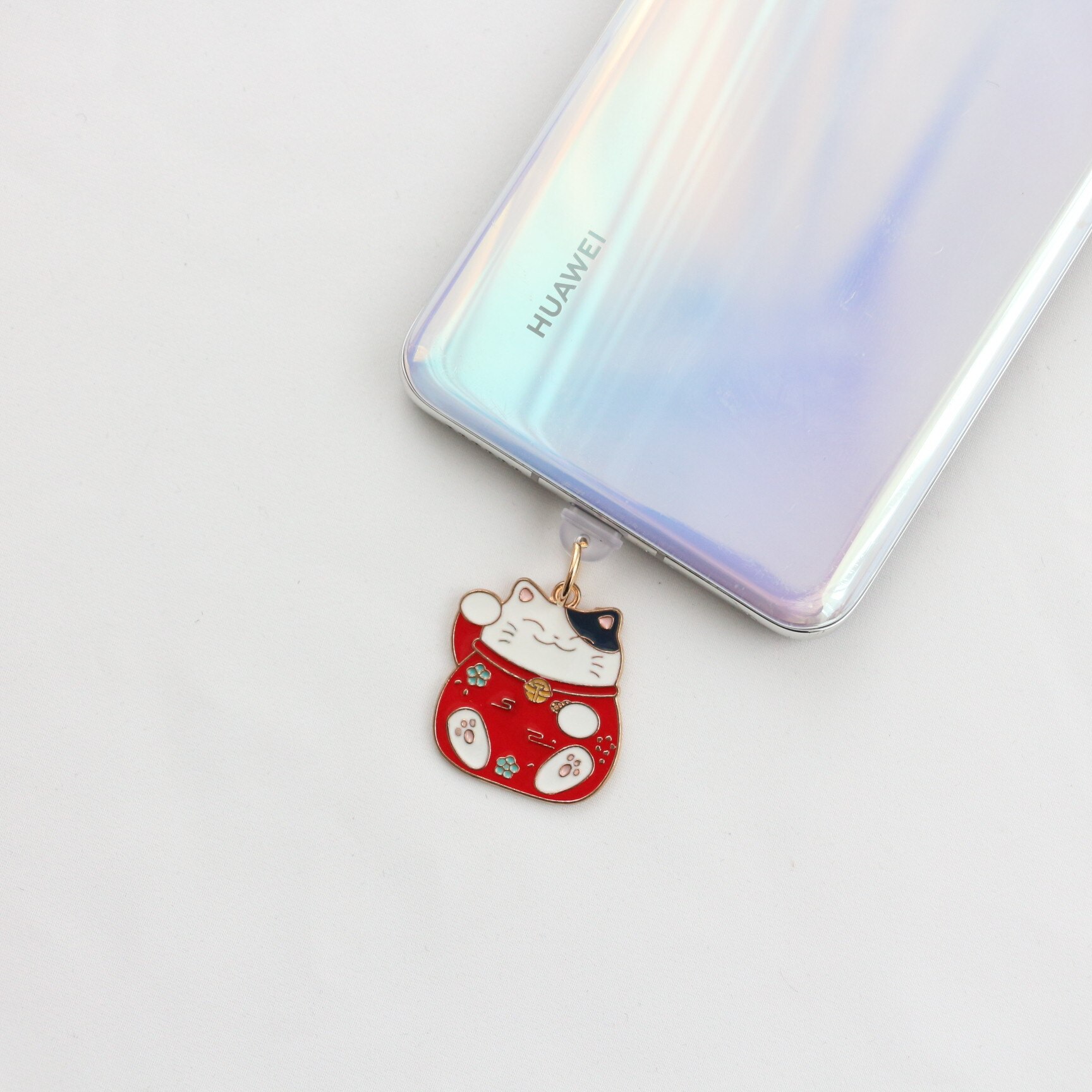 Telefoon Stof Plug Anti Dust Plug Charm Leuke Rode Lucky Cat Voor Type-C Stof Plug Universele Voor Iphone poort Opladen Plug Hanger