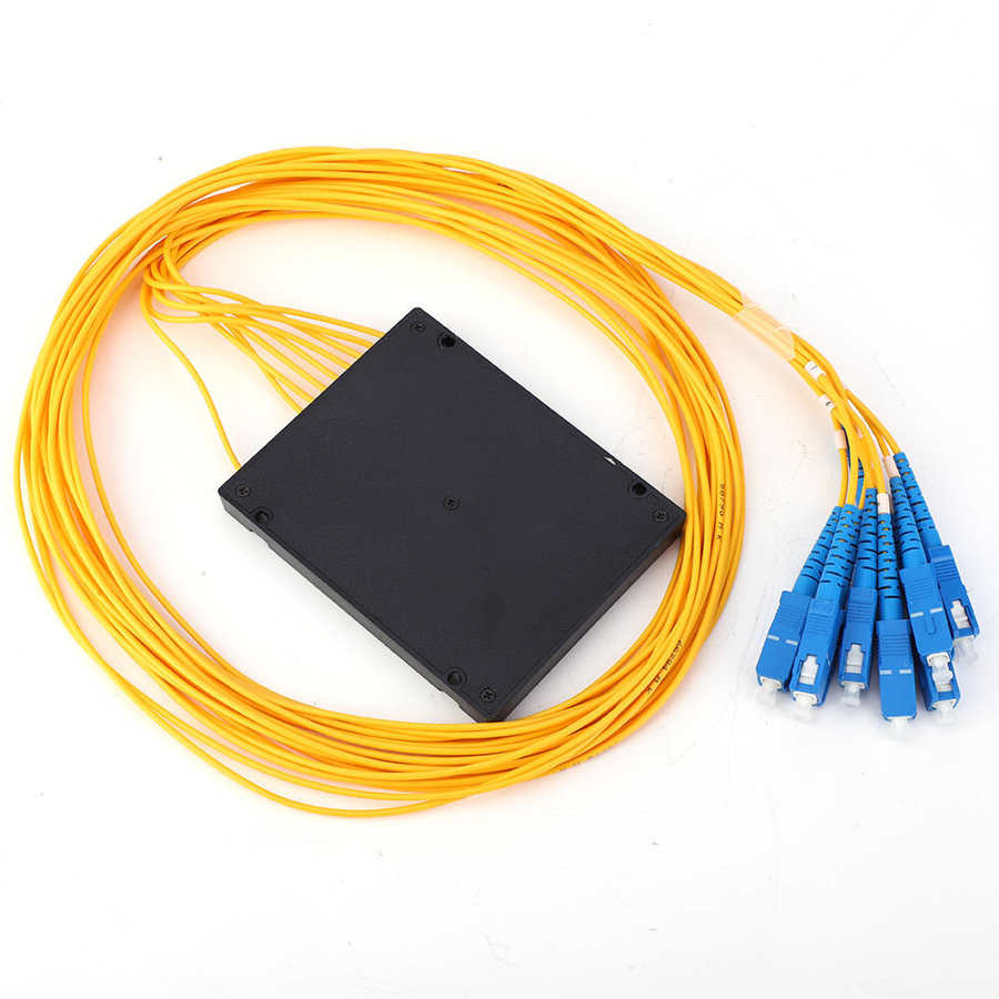 Fiber Optic 1X8 Singlemode PLC Fiber Splitter SC/UPC Splitter Module 1310-1550nm