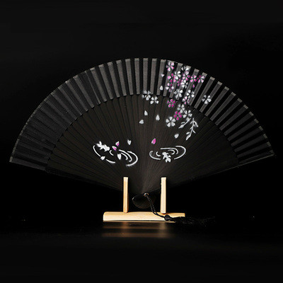 Retro Meisje Dans Handventilator Ventilador Klassieke Draagbare Zomer Dame Opvouwbare Fan Chinese Vrouwen Hanfu Cosplay Props Hand Fans: marine