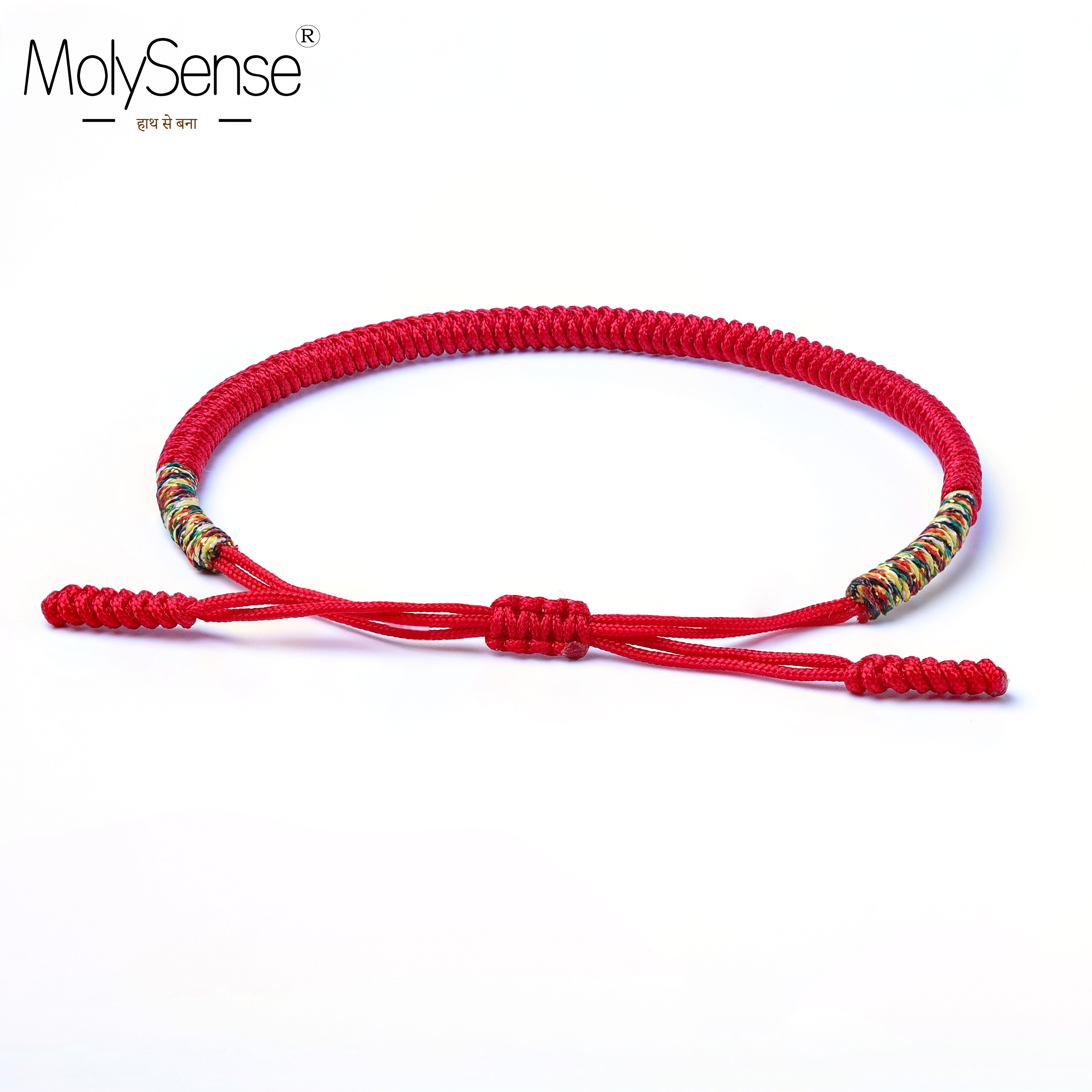 Molysense Tibetaanse Boeddhistische Lucky Charm Tibetaanse Armbanden &amp; Armbanden Voor Vrouwen Mannen Handgemaakte Knopen Rood Touw Budda Armband