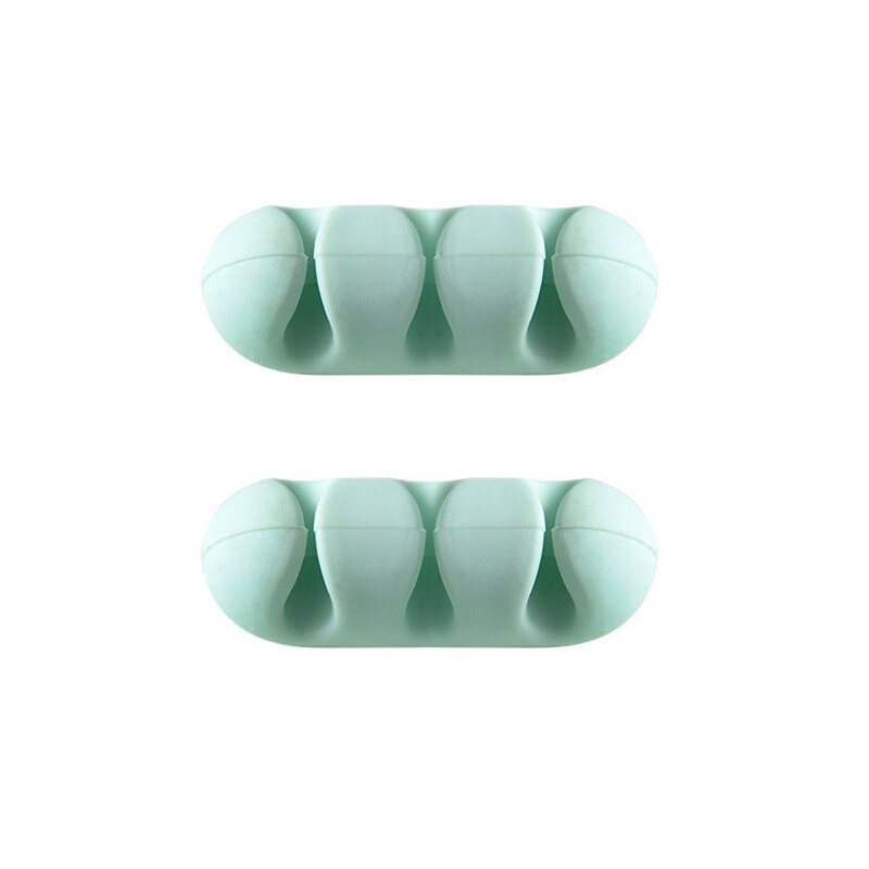 Desktop Self-adhesive Wire Fixing Line Card Subnet Line Fixing Device Data Finishing Fixed Clip Line Manager Cable Clips: green