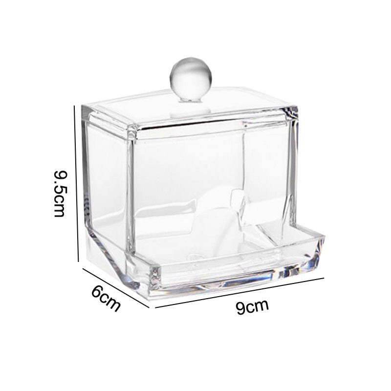 Acryl Wattenstaafje Make Organizer Opbergdoos Draagbare Container Make Up Wattenschijfje Houder Cosmetica Organisator Storage Case: Default Title