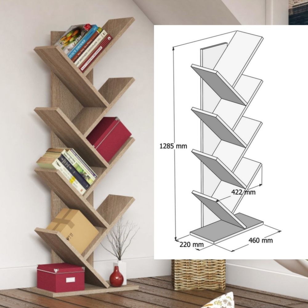 5 layer bookcase Modern decor plants flower Stand with shelves storage multifunctional: Model 3