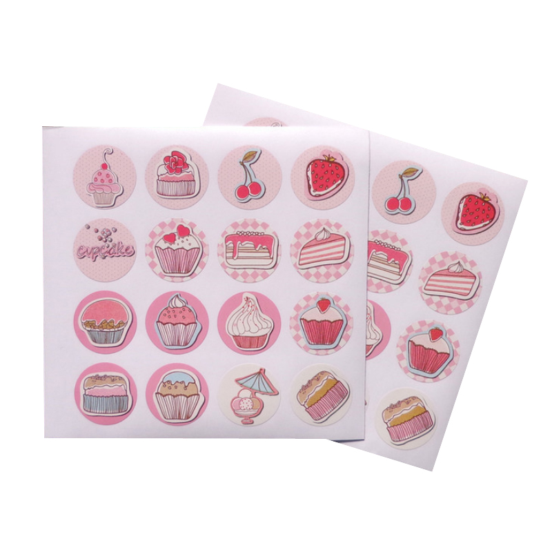 160 Stks/pak Roze Cupcake Doos Afdichting Stickers Decoratieve Label Sticker Huwelijkscadeau Afdichting Sticker Evenement Feestartikelen