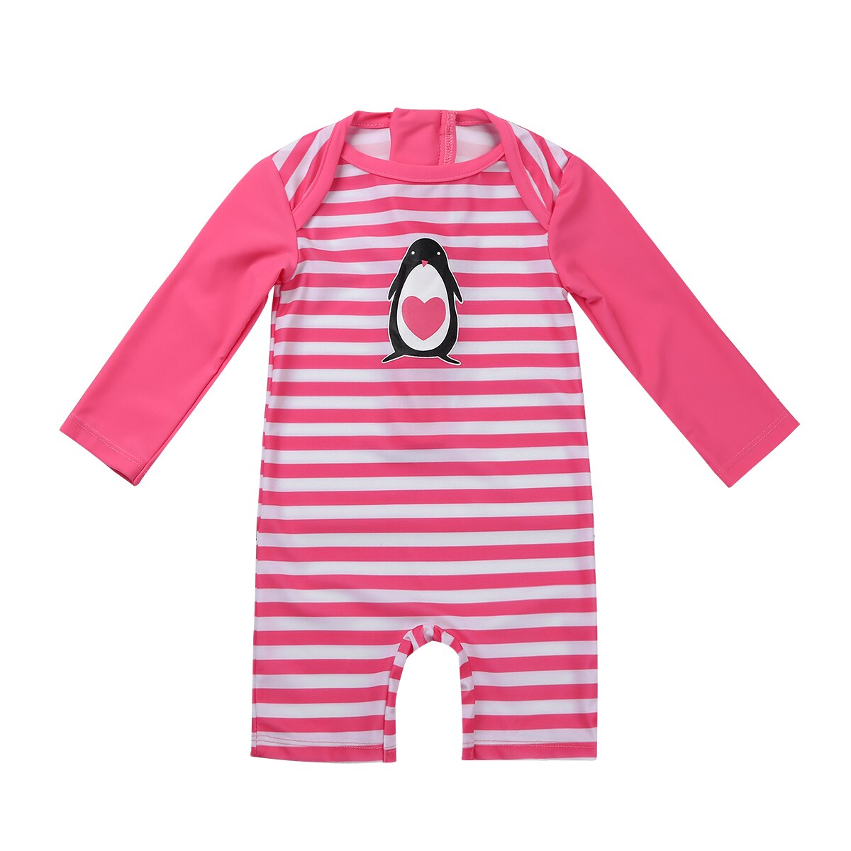 Kids Baby Meisjes Lange Mouwen Badpakken Rash Guards Patroon Gedrukt Gestreepte Badpak Peuter Badmode Voor Meisjes Badpak: 18-24M