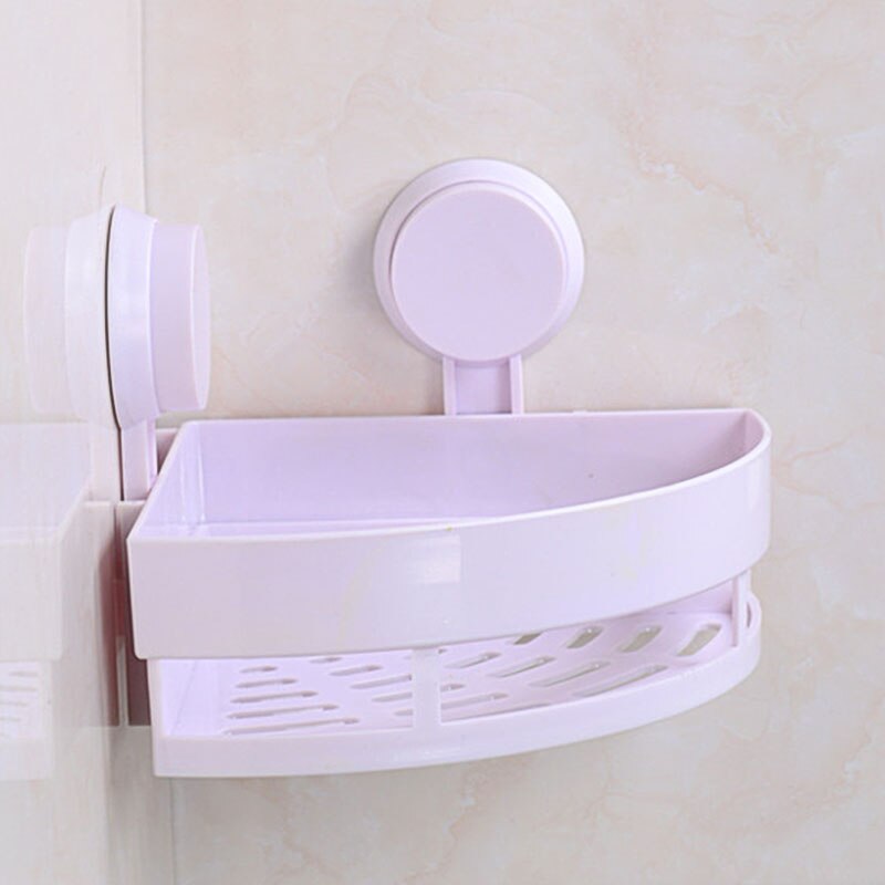 Verwijderbare Douche Mand Douche Caddy Zuignap No-Boren Krachtige Heavy Duty Waterdichte Organizer Voor Badkamer Fping: White Triangular