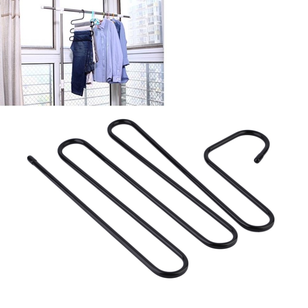 Multifonction métal magique pantalon cintre économiseur d'espace support jean écharpe cravate placard outil enlever les pantalons rapidement et efficacement